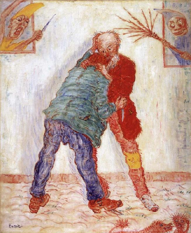 James Ensor The Fight Germany oil painting art